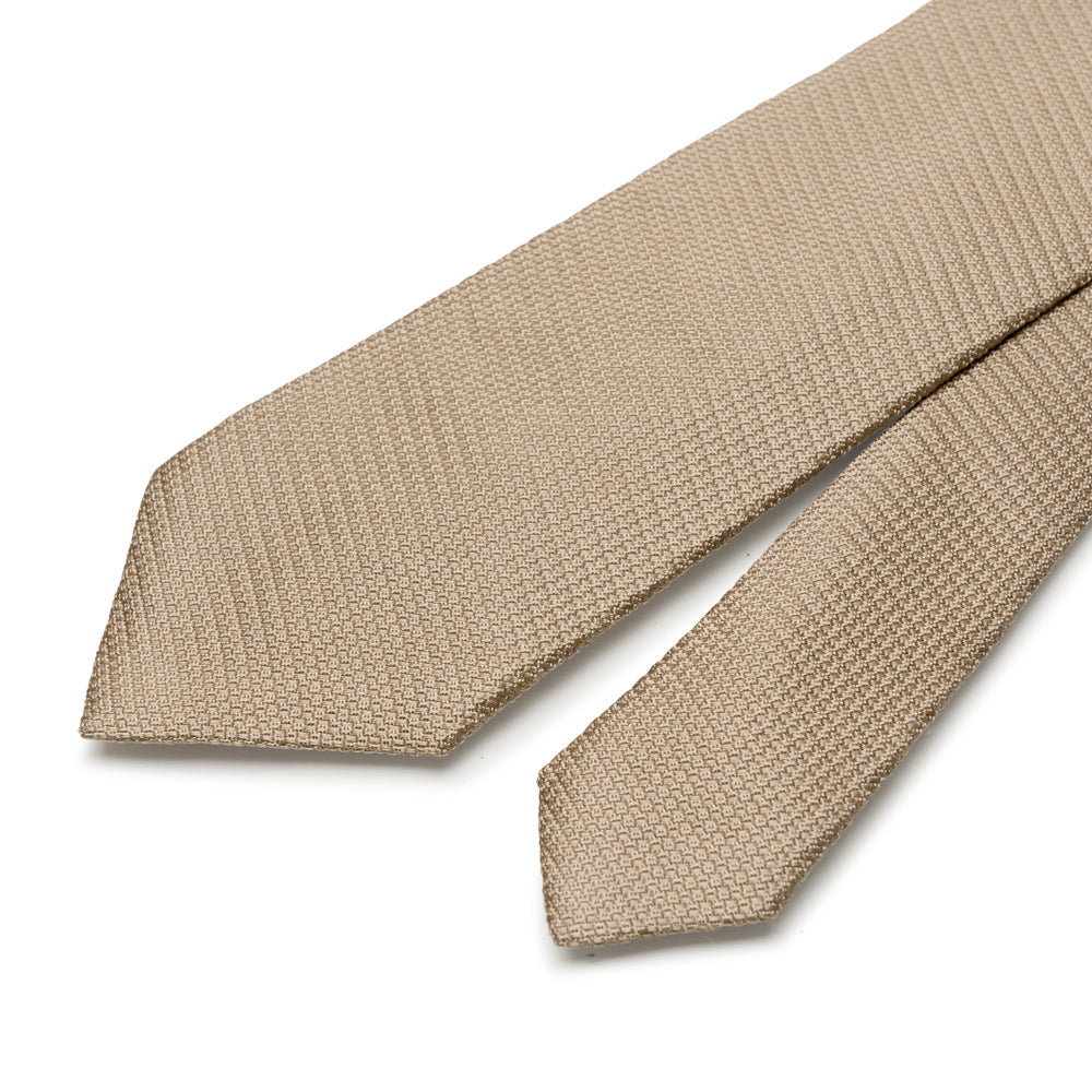 Beige Grenadine Silk Tie