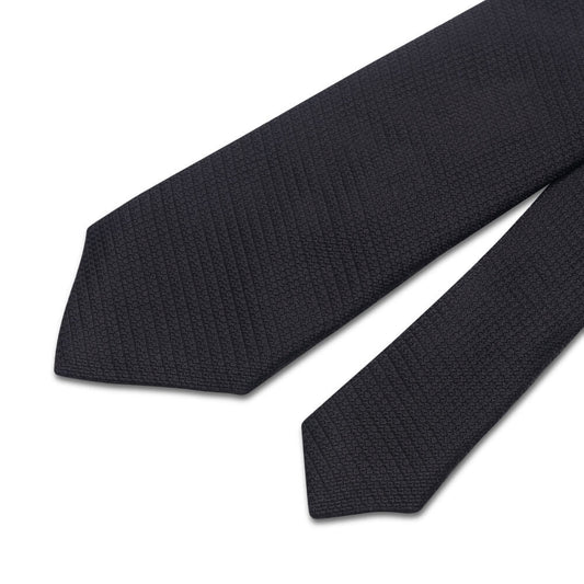 Black Grenadine Silk Tie