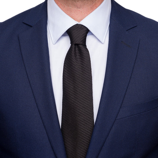 Black Grenadine Silk Tie